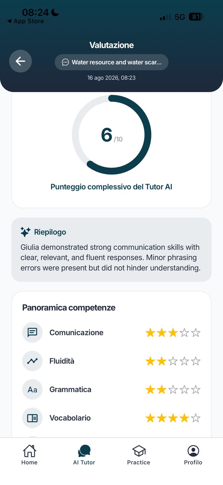 Correzione e feedback istantanei